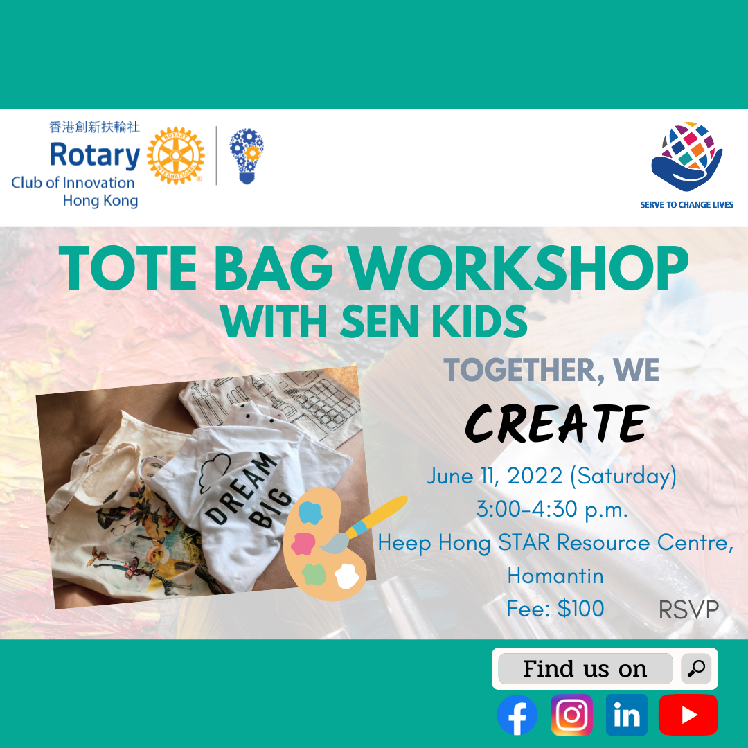Tote Bag Workshop with  with SEN Kids (11 June 2022)